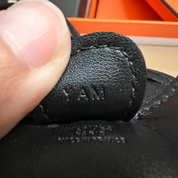 Rare Authentic Hermes lambskin rodeo bag charm all black PM - Picture 2 of 2